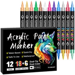 24-240 Colors Art Markers Set, Dual Color Dual Tip Acrylic Paint Pens Markers Drawing Markers for DIY Crafts Making