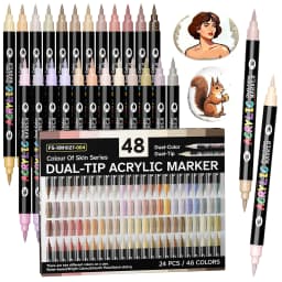 24-240 Colors Art Markers Set, Dual Color Dual Tip Acrylic Paint Pens Markers Drawing Markers for DIY Crafts Making