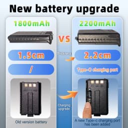 1PC/2PCS Baofeng UV 5R USB Long Range Ham Amateur With FM Radio Long Range Portable Two Way Radio Baofeng CB Radio Walkie Talkie