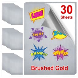 30PK A4 Paper Sheets Self-adhesive Printable Vinyl Sticker Paper DIY Glossy White Transparent Label Sticker for Inkjet Printer