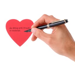 100 Sheets Heart Shaped Message NoteMorandi Sticky Notes Self-Adhesive Memo Pad Index Stickers School Office Stationery