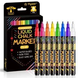 8 Colors Liquid Chalk Erasable LED Highlighter Fluorescent Marker Suit for Blackboard Glass Window Painting Advertisement Chalk