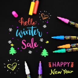 8 Colors Liquid Chalk Erasable LED Highlighter Fluorescent Marker Suit for Blackboard Glass Window Painting Advertisement Chalk