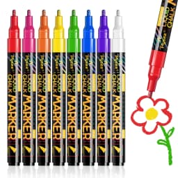 8 Colors Liquid Chalk Erasable LED Highlighter Fluorescent Marker Suit for Blackboard Glass Window Painting Advertisement Chalk