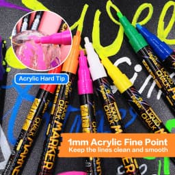 8 Colors Liquid Chalk Erasable LED Highlighter Fluorescent Marker Suit for Blackboard Glass Window Painting Advertisement Chalk