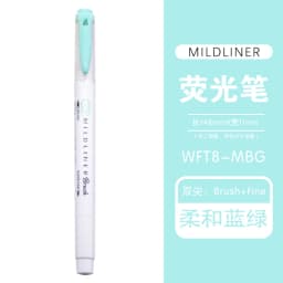 1Pcs Zebra Marker Pen WFT8 Series Double Headed Light Highlighter (Brush Soft Tip + Fine Tip) Students Use Color Painting Pen