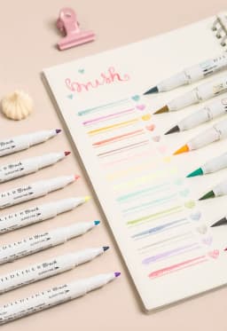 1Pcs Zebra Marker Pen WFT8 Series Double Headed Light Highlighter (Brush Soft Tip + Fine Tip) Students Use Color Painting Pen