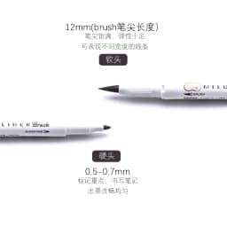 1Pcs Zebra Marker Pen WFT8 Series Double Headed Light Highlighter (Brush Soft Tip + Fine Tip) Students Use Color Painting Pen