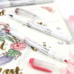 1Pcs Zebra Marker Pen WFT8 Series Double Headed Light Highlighter (Brush Soft Tip + Fine Tip) Students Use Color Painting Pen