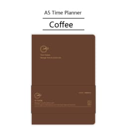 Kinbor Notebook Journal A5 Self-filling Budget Planner  PU Material Agenda Planning Notebook 공책 Writing Office School Stationery