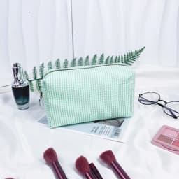 Fashion Women Ruffle Cosmetic Bags Pink/Purple Striped Storage Make Up Bags for Women Lady with Zipper Travel Bag Makeup Bag