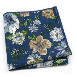 Beautiful Green Blue Floral Handkerchief 100% Cotton Elegant Colorful 26cm Pocket Square For Men Women Suit Chest Towel Gift