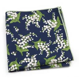Beautiful Green Blue Floral Handkerchief 100% Cotton Elegant Colorful 26cm Pocket Square For Men Women Suit Chest Towel Gift