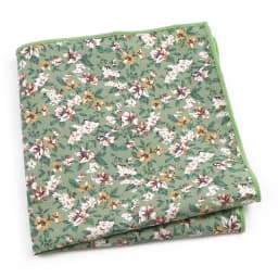 Beautiful Green Blue Floral Handkerchief 100% Cotton Elegant Colorful 26cm Pocket Square For Men Women Suit Chest Towel Gift