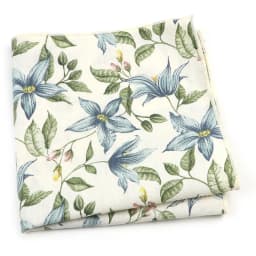 Beautiful Green Blue Floral Handkerchief 100% Cotton Elegant Colorful 26cm Pocket Square For Men Women Suit Chest Towel Gift