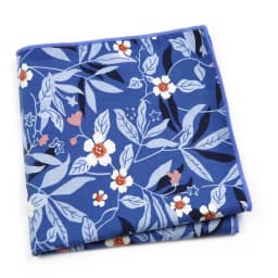 Beautiful Green Blue Floral Handkerchief 100% Cotton Elegant Colorful 26cm Pocket Square For Men Women Suit Chest Towel Gift