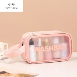 Portable Makeup Bag Large Capacity Make Up Brushes Lipstick Powder Travel Cosmetics Storage Toiletry Bag Waterproof Transparent
