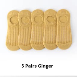 5 Pairs Summer Thin Mesh Socks Ladys Shallow Silicone Anti Slip Invisible Socks Lovely Solid Color Boat Socks