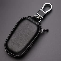 1pc Retro Fashion Business Multi-Functional Key Protection Case, Men's Casual Portable Key Organizer With Large Capacity, Zipper