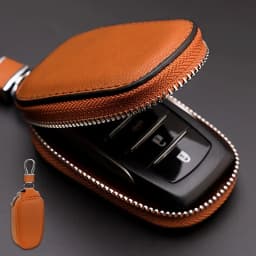 1pc Retro Fashion Business Multi-Functional Key Protection Case, Men's Casual Portable Key Organizer With Large Capacity, Zipper