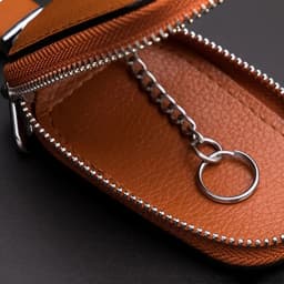 1pc Retro Fashion Business Multi-Functional Key Protection Case, Men's Casual Portable Key Organizer With Large Capacity, Zipper