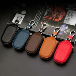 1pc Retro Fashion Business Multi-Functional Key Protection Case, Men's Casual Portable Key Organizer With Large Capacity, Zipper