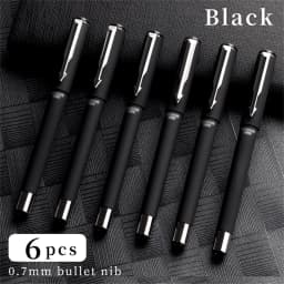 Ballpoint Pen 0.7mm Frosted Titanium Steel Ball Head Neutral Pen Large Capacity Super Smooth Students Writing Pen