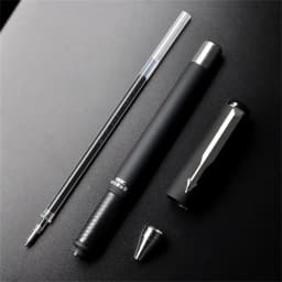 Ballpoint Pen 0.7mm Frosted Titanium Steel Ball Head Neutral Pen Large Capacity Super Smooth Students Writing Pen