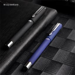 Ballpoint Pen 0.7mm Frosted Titanium Steel Ball Head Neutral Pen Large Capacity Super Smooth Students Writing Pen