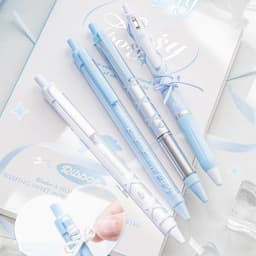4pcs Soft Ribbon Gel Pens Set Romantic Ballet 0.38mm/0.5mm Ballpoint Quick-dry Black Ink for Writing F7659