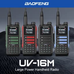 Upgrade Baofeng UV16M V2 Walkie Talkie AM FM Two Way Radio Full Band LCD 999CH Frequency Copy VHF UHF NOAA Noise Reduce Type-C