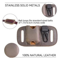 1pcMen's casual genuine leather case, handmade,suitable for airpods pro headphones and headphones of the same size