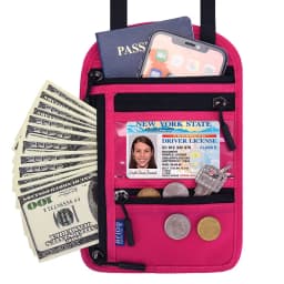 Multifunctional Halter Neck Passport Bag RFID Crossbody Shoulder Storage Bag Ticket Document Protective Cover Credit Card Holder