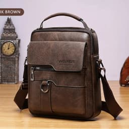 Men's Genuine Leather Crossbody Bag Shoulder Bags Vintage Handbags Business Bag