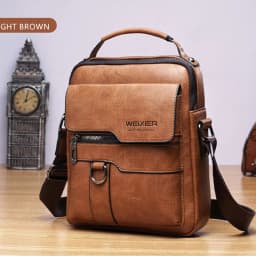 Men's Genuine Leather Crossbody Bag Shoulder Bags Vintage Handbags Business Bag