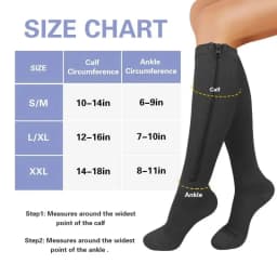 Compression Stockings Sports Pressure Long Cycling Socks Zipper Professional Leg Support Thick Women Varicose Vein Socks