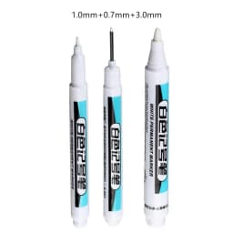 0.7mm White Paint Marker Pen 20cm Deep Hole Markers Pen Set Waterproof Permanent Oily Pens for Rock Wood Metal Glass Tiles
