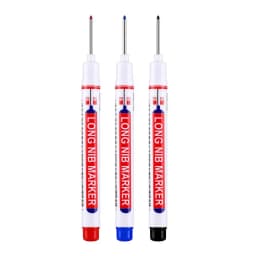 0.7mm White Paint Marker Pen 20cm Deep Hole Markers Pen Set Waterproof Permanent Oily Pens for Rock Wood Metal Glass Tiles