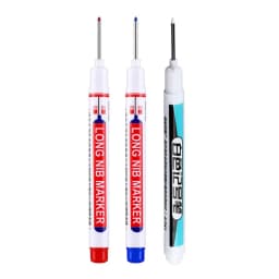 0.7mm White Paint Marker Pen 20cm Deep Hole Markers Pen Set Waterproof Permanent Oily Pens for Rock Wood Metal Glass Tiles