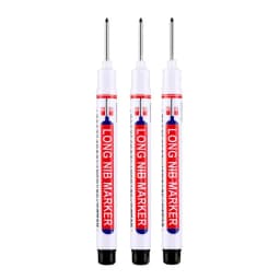 0.7mm White Paint Marker Pen 20cm Deep Hole Markers Pen Set Waterproof Permanent Oily Pens for Rock Wood Metal Glass Tiles