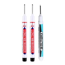 0.7mm White Paint Marker Pen 20cm Deep Hole Markers Pen Set Waterproof Permanent Oily Pens for Rock Wood Metal Glass Tiles