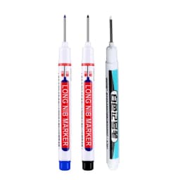 0.7mm White Paint Marker Pen 20cm Deep Hole Markers Pen Set Waterproof Permanent Oily Pens for Rock Wood Metal Glass Tiles