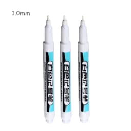 0.7mm White Paint Marker Pen 20cm Deep Hole Markers Pen Set Waterproof Permanent Oily Pens for Rock Wood Metal Glass Tiles