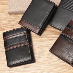 Men's Genuine Leather RFID Wallet - Tri-Fold Clutch with Multi-Card Slots & Coin Purse, Secure Money Organizer