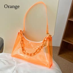 Fashion Ladies Jelly Bags PVC Clear Bag Underarm Bags Casual Women Summer Handbags Purse Cell Phone Shoulder Bag
