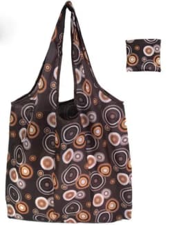 Women's Foldable Cat Flower Pattern Large Shopping Bag Washable Leopard Print Reusable Easy To Carry Capacity Handbags Pouch