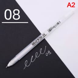 Sakura Gelly Roll Gel Pen White Color 0.5mm 0.8mm 1.0mm High Light Marke Pen Black Cardboard Art Painting Pen White Line Pens