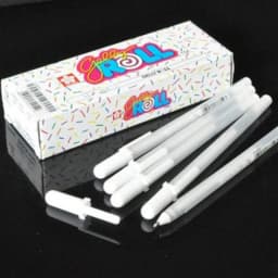 Sakura Gelly Roll Gel Pen White Color 0.5mm 0.8mm 1.0mm High Light Marke Pen Black Cardboard Art Painting Pen White Line Pens