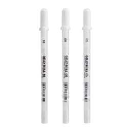 Sakura Gelly Roll Gel Pen White Color 0.5mm 0.8mm 1.0mm High Light Marke Pen Black Cardboard Art Painting Pen White Line Pens