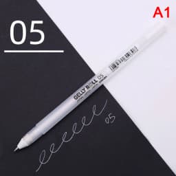 Sakura Gelly Roll Gel Pen White Color 0.5mm 0.8mm 1.0mm High Light Marke Pen Black Cardboard Art Painting Pen White Line Pens